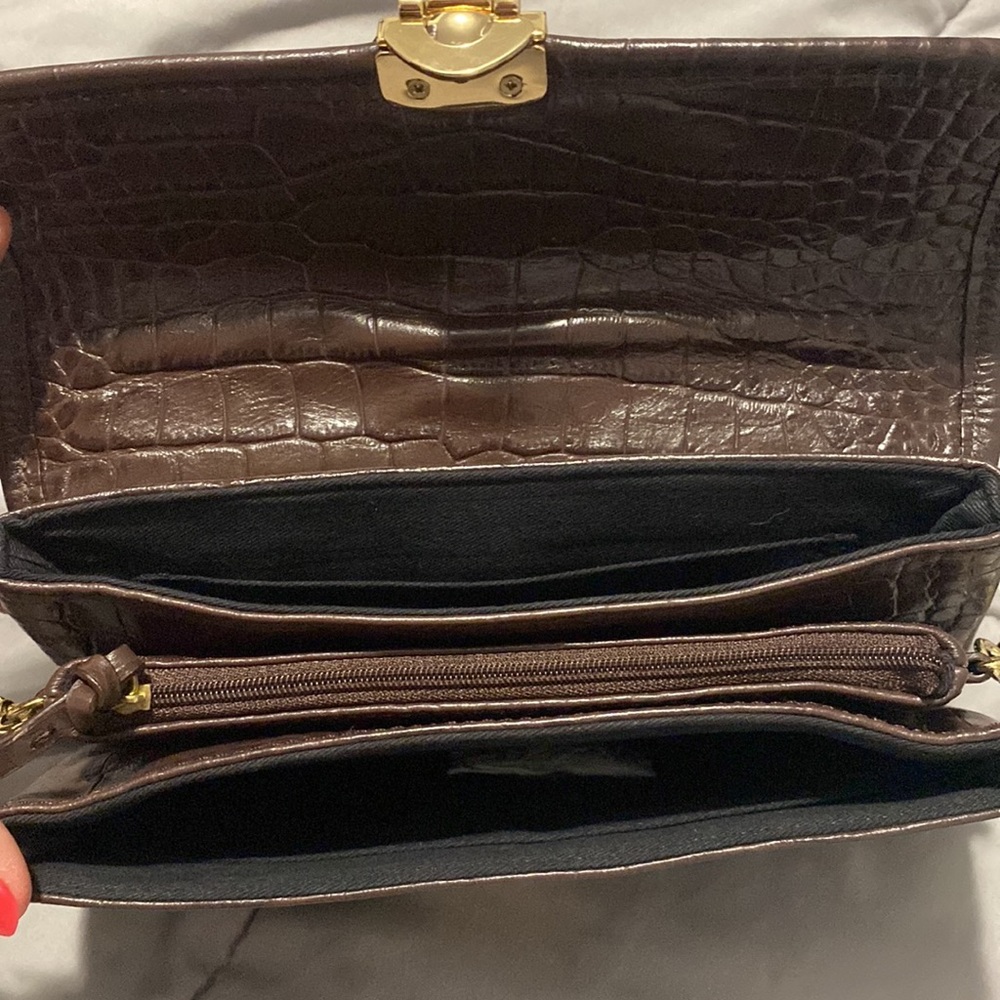 DKNY Brown Baguette Clutch - Picture 4 of 7